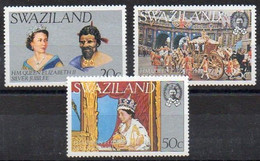 Swaziland 1977 MiNr. 266/ 268  **/mnh ; 25 Jahre Regentschaft Königin Elisabeth II. - Swaziland (1968-...)