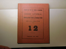 CHEMIN DE FER DE PARIS ORLEANS - ORDRE GENERAL - CIRCULATION Train 12 1931 D'Orléans - Material Y Accesorios