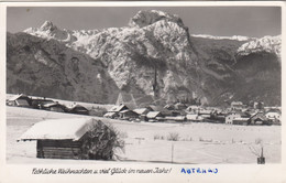 A3315) ABTENAU - Verschneit - Fröhliche WEIHNACHTEN U. Viel Glück Im Neuen Jahr - 1952 - Abtenau