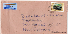 L32540 -  Uganda - 2010 - 1000'- Flusspferde EF A. LpBf. KAMPALA -> Deutschland, Nachgesandt Innerh. Hamburgs - Neushoorn