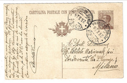 INTERO POSTALE CARTOLINA POSTALE Da Venezia Porto Marghera Per Milano 1928 Michetti 30 Cent. - Poststempel