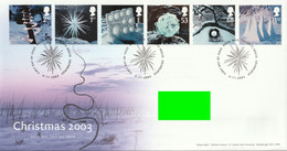 GREAT BRITAIN 2003 Christmas/Ice Sculptures: First Day Cover CANCELLED - 2001-2010 Em. Décimales
