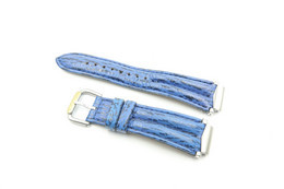 Watches BANDS : SEIKO BLUE LEATHER BAND SHARK GRAIN - 7N47-6A00 / 6M37-6010 - 18mm - RaRe - Original - Designeruhren