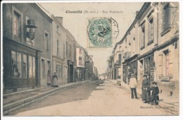 CPA 49 CHEMILLE Rue Nationale Editeur Mercerolle - Chemille