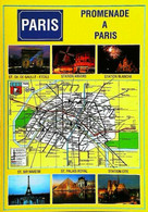 ► 75 - Promenade à Paris   - LE METRO - Plan Lyna 1980s - Métro