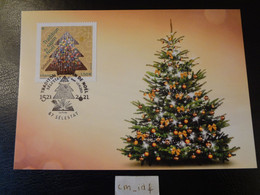 FRANCE 2021 1,50 EURO " SÉLESTAT TRADITION DU SAPIN DE NOËL 1521 - 2021 " OBL. 1ER JOUR 20.11.2021 CARTE POSTALE F.D.C . - 2020-…