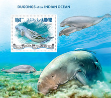 Maldives 2013 MNH - DUGONGS. |  Yvert&Tellier Code: 616  |  Michel Code: 4852 / Bl.635  |  Scott Code: 3034 - Maldives (1965-...)