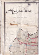 Afghanistan  - Carte Géographique Colorisée De 1965 - - Mapas Geográficas