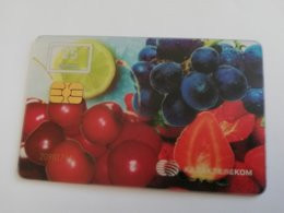 KAZACHSTAN 25 UNITS TARANSPARANT CARD  FRUITS  Fine Used   **6442 ** - Kazajstán