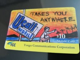 TONGA $10,-   Fine Used Card  ** 6445** - Tonga