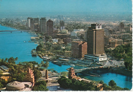 Egypt Postcard Sent To Denmark (Giza View On The Nile) - Sphynx