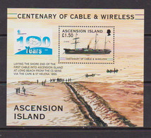 ASCENSION  ISLANDS    1999    Centenary  Of  Cable  And  Wireless    Sheetlet    MNH - Ascension