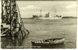 BRAKE Weser Unterweser 1957 " Blick Von Der Kaje " Bedarf Mit Heuss I Nach Wesseling Bei Köln - Brake