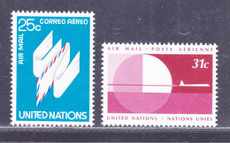 NATIONS UNIES NEW-YORK AERIENS N°   22 & 23 ** MNH Neufs Sans Charnière, TB (d0131) Série Courante - 1977 - Aéreo