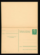 DDR Ganzsache Postkarte Mit Antwort 10 Pfennig Grün Walter Ulbricht Ungelaufen - Cartes Postales - Neuves