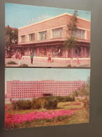 Kazakhstan. Aktobe. 2 PCs Lot - Street Propaganda -  Soviet Architecture - OLD USSR PC 1970s - Kazachstan