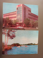 Kazakhstan. Aktobe. 2 PCs Lot - Street Propaganda -  Soviet Architecture - OLD USSR PC 1970s - Kasachstan