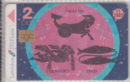 LATVIA 2002 ZODIAC HOROSCOPE CAPRICORN AQUARIUS PISCES - Latvia