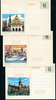 RDA - Entier Postal / DDR - Ganzsachen Mi.Nr. P 109/01, 02, 03 ** - Cartes Postales - Neuves