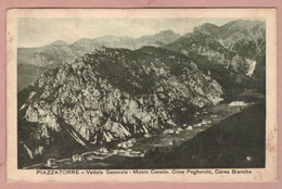 Cartolina Piazzatorre Veduta Generale Monte Cavallo,Cime Pegherolo - Viaggiata - Bergamo