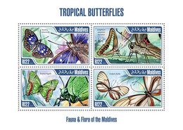 Maldives 2013 MNH-BUTTERFLIES.  |  Yvert&Tellier Code: 4107-4110  |  Michel Code: 4898-4901  |  Scott Code: 3050 - Maldives (1965-...)