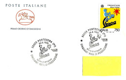 ITALIA ITALY - 1996 PONTEDERA (PI) 50 Anni Di Produzione VESPA PIAGGIO Annullo Fdc Su Busta PT Viaggiata - 5876 - 1991-00: Storia Postale