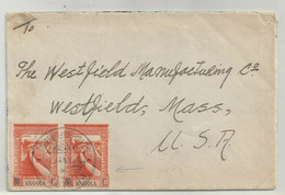 Opportunity: Angola CABINDA 1942 UNcensored Cover With Pair To Westfield, Massachussets, USA - Portuguese Colonies - Angola