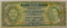 BELIZE Dollar 01 - St Of January 1976 / Circulated But OK - Belice