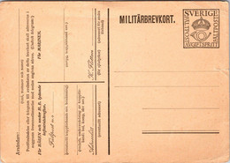 (3 C 10) Sweden - Not Posted - Military Pre-Paid Postcard (2 Items) - Militaire Zegels