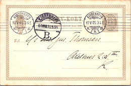 (3 C 10)  Denmark - Posted 1905 - BREVKORT - Other & Unclassified