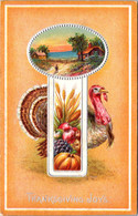 Thanksgiving Greetings With Turkey 1920 - Thanksgiving