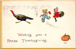 Thanksgiving Greetings With Turkey 1914 - Thanksgiving