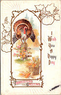 Thanksgiving Greetings With Turkey 1912 - Thanksgiving