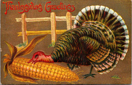 Thanksgiving Greetings With Fruit 1908 - Thanksgiving