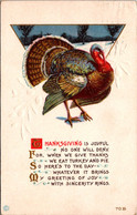 Thanksgiving Greetings With Turkey 1919 - Giorno Del Ringraziamento