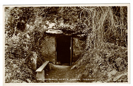 Ref 1504 - Raphael Tuck Real Photo Postcard - The Entrance Kent's Cavern Torquay - Devon - Torquay