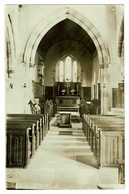 Ref  1505  -  1910 Real Photo Postcard - Interior Clifton Church  - Warwickshire Postmark - Andere & Zonder Classificatie