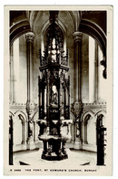 Ref  1505  -  1906 Real Photo Postcard - The Font St Edmund's Church - Bungay Suffolk - Autres & Non Classés