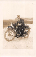 ¤¤  -  Carte-Photo D'un Motard Sur Une Moto De La Marque " DRESCH "  -  Transport     -  ¤¤ - Motorfietsen