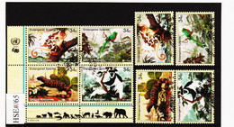 HSE#/65 VEREINTE NATIONEN NEW YORK 2001 Michl  856/59 ZD VIERERBLOCK + SATZ  Gestempelt SIEHE ABBILDUNG - Used Stamps