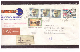 1198 -  NAPOLI  5.12.1990   /   ASSICURATA CONVENZIONALE  CON  INTERESSANTE AFFRANCATURA - 1991-00: Storia Postale