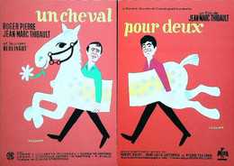 ►  2 CPM Puzzle  Affiche De Cinéma - Un Cheval Pour Deux - Roger Pierre Et Jean Marc Thibault - Illustrateur KOUPER - Kouper