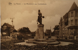 De - La Panne //  Le Monument Aux Combattants 19?? Ed. Star - De Panne