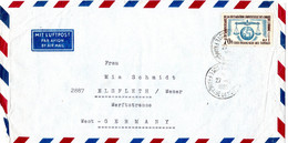 L32566 - Frz. Somalikueste - 1965 - 70F Menschenrechte EF A. LpBf. DJIBOUTI -> Westdeutschland - Covers & Documents