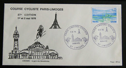 FRANCE - 1976 - 27è EDITION DE PARIS-LIMOGES CYCLISTE - Gedenkstempels