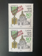 France 2021 Paire Ordre De La Libération 2020 Surchargé Overprint Dernière Emission Dernières Feuilles Grand Format - Nuevos