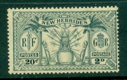 New Hebrides (Br) 1925 Native Idols 20c,2d (yellowed Gum) MLH - Unused Stamps