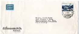 L32609 - Island - 1956 - 3Kr. Laxarvirkjun EF A. LpBf. REYKJAVIK -> Westdeutschland - Cartas & Documentos