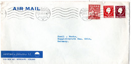 L32615 - Island - 1952 - 5Kr. Sigurdsson MiF A. LpBf. REYKJAVIK -> Westdeutschland - Briefe U. Dokumente