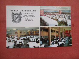 M & M Cafeterias.   Fort Lauderdale & Sarasota   Florida         Ref  5301 - Fort Lauderdale